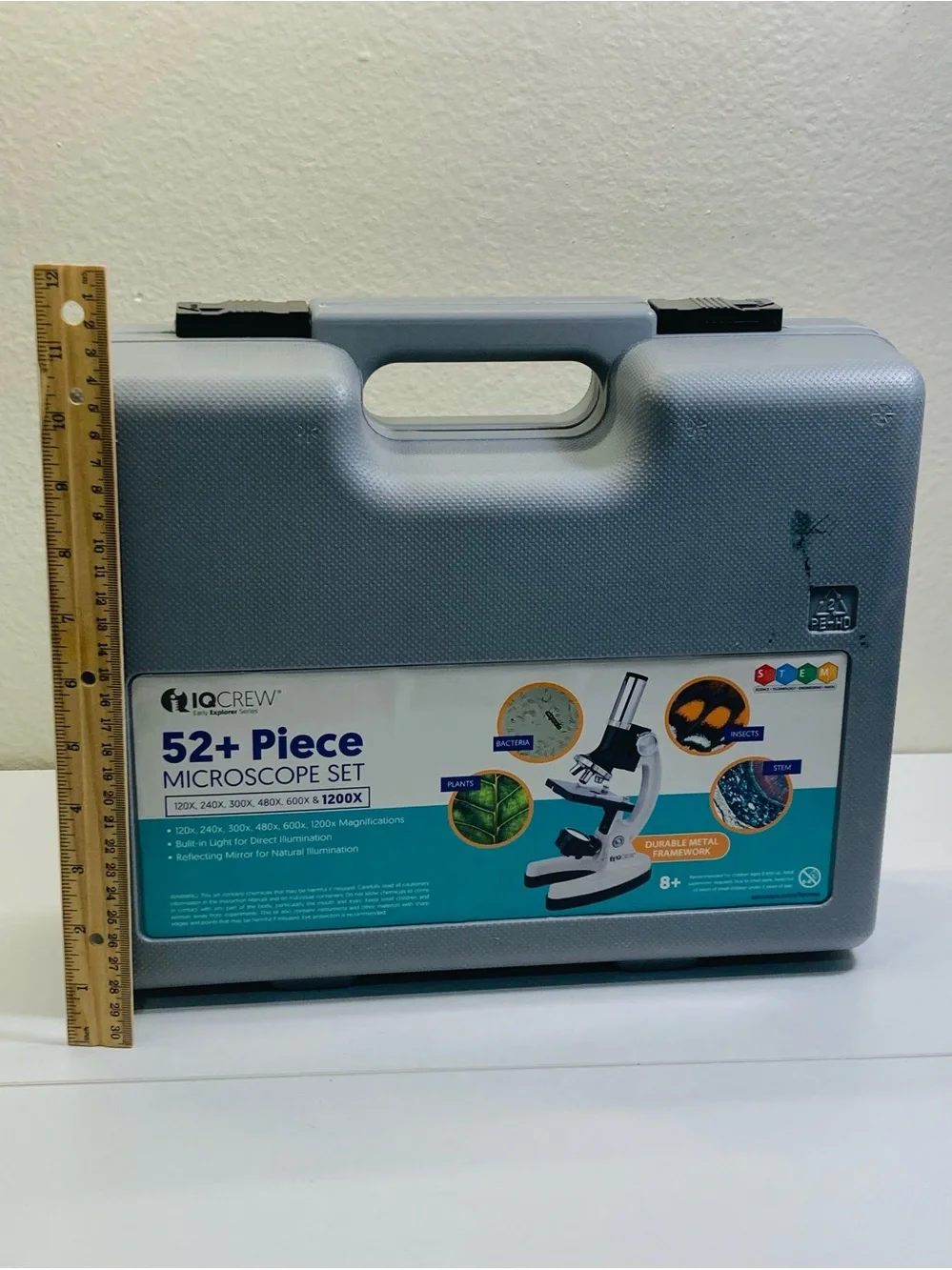 NWT IQ Crew 52+ Piece Microscope Set 1200X STEM